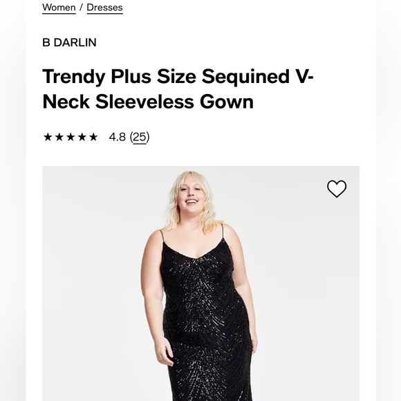 Plus size black tie / prom dress - Picture 4 of 4